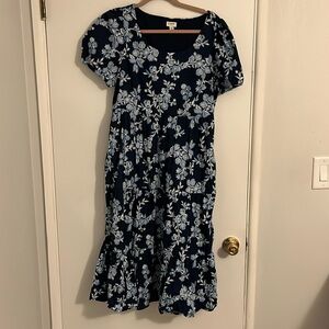 Cotton puff sleeve dress